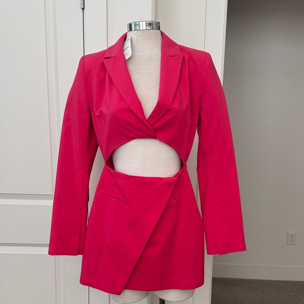 Zara Fuchsia Cutout Blazer Dress